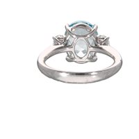 Vicenza - Piazzetta Palladio 2 - Ring Crivelli Woman Acquamarina in White Gold Acquamarina 3.4 Ct 372-3698-GL ACQ - 372-3698-GL ACQ